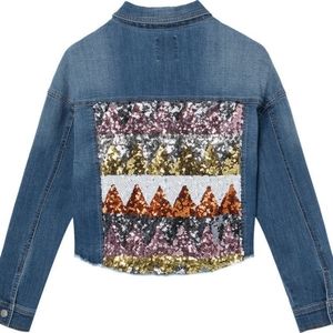 Girls Truce Denim Stone and Sequin Jacket